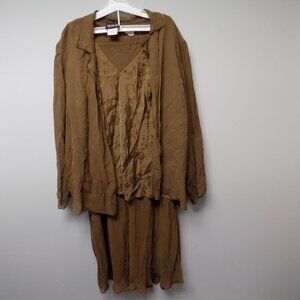 Women's Brown Sheer Skirt Set- Size 24